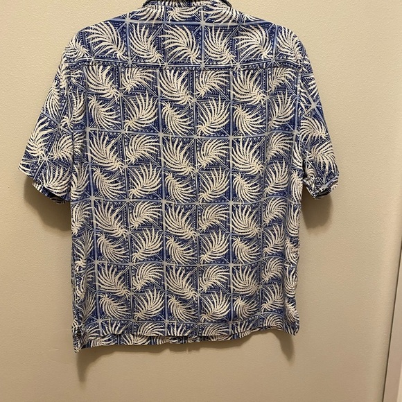 mens Nat Nast blue & white buttom down short sleeve shirt size Medium beautiful! - Picture 7 of 16